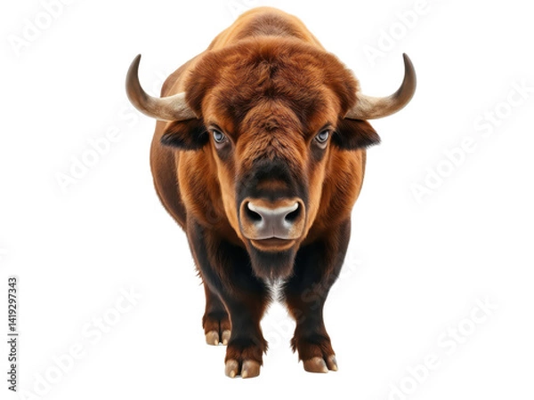 Obraz A PNG Image of a Bison on a transparent background
