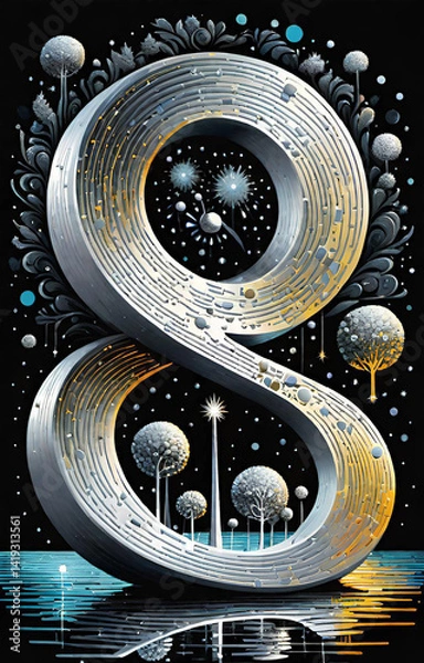 Obraz space station clock