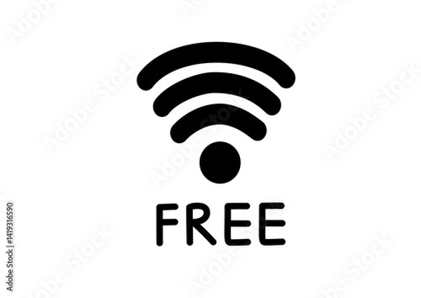 Obraz free wi fi symbol