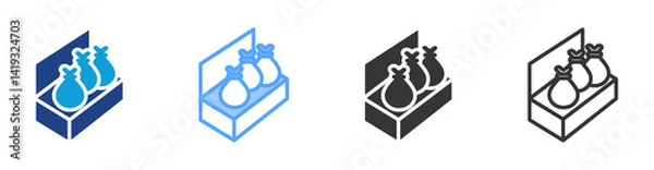 Obraz Dumpsten icon set multiple style collection