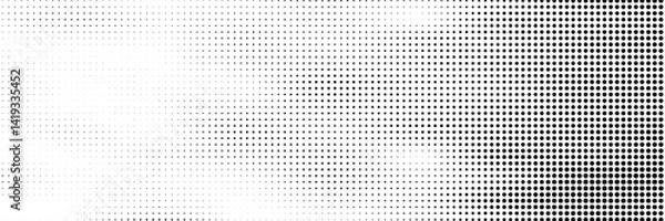 Fototapeta Basic halftone dots effect in black and white color. Halftone effect. Halftone dots. Black white halftone.Background with monochrome dotted
