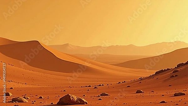 Obraz mars surface appears barren lifeless endless dunes stretching far eye see desolate