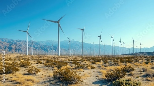 Obraz A wind farm with around 5,000 wind turbines in the desert
