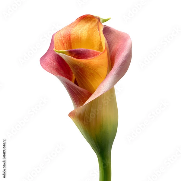 Obraz Calla lily bud flower isolated on white, clipping path --v 7.0