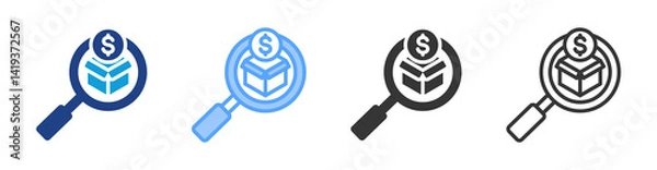 Fototapeta Product icon set multiple style collection