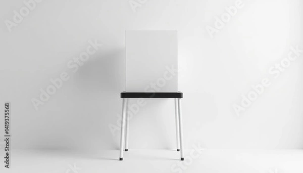 Obraz Isolated image of voting booth, white background , election day, isolated