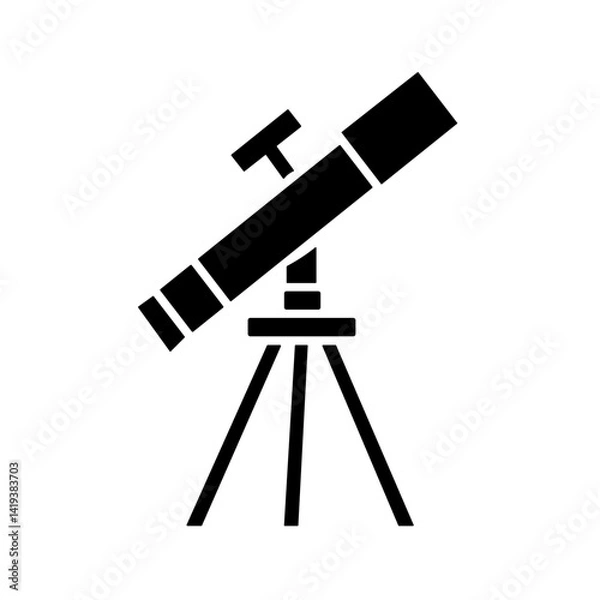 Obraz Minimalist simple Telescope Icon