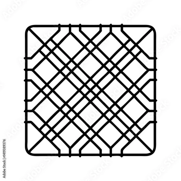 Obraz Square lattice pattern design vector illustration for abstract background and decoration use