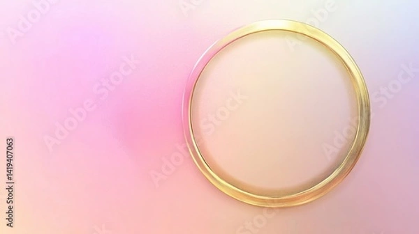 Fototapeta Elegant Golden Circle on Gradient Background for Creative Presentations