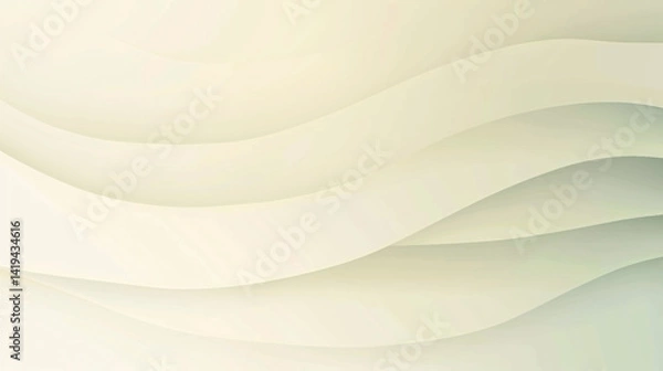 Fototapeta Elegant pastel white and cream gradient background with smooth transitions, glowing waves, curves, and flowing shapes for web tech presentations.
