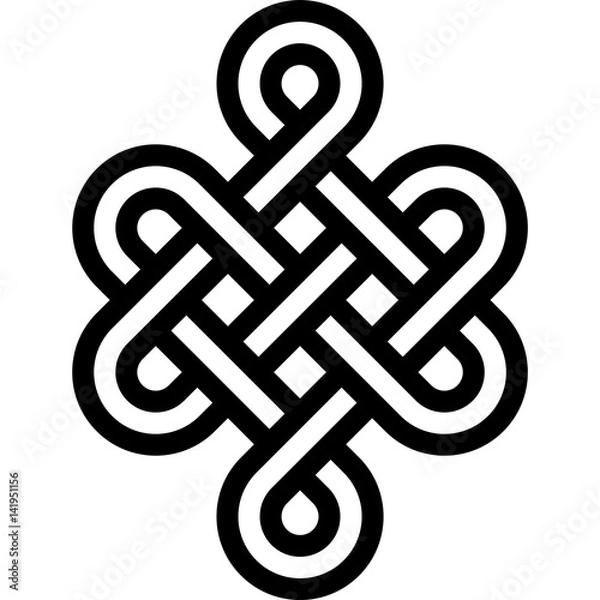 Obraz Monochrome Celtic pattern. Pattern for Scandinavian or Celtic ornament. Vector illustration