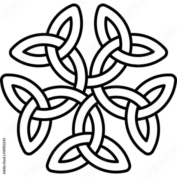 Obraz Monochrome Celtic pattern. Pattern for Scandinavian or Celtic ornament. Vector illustration