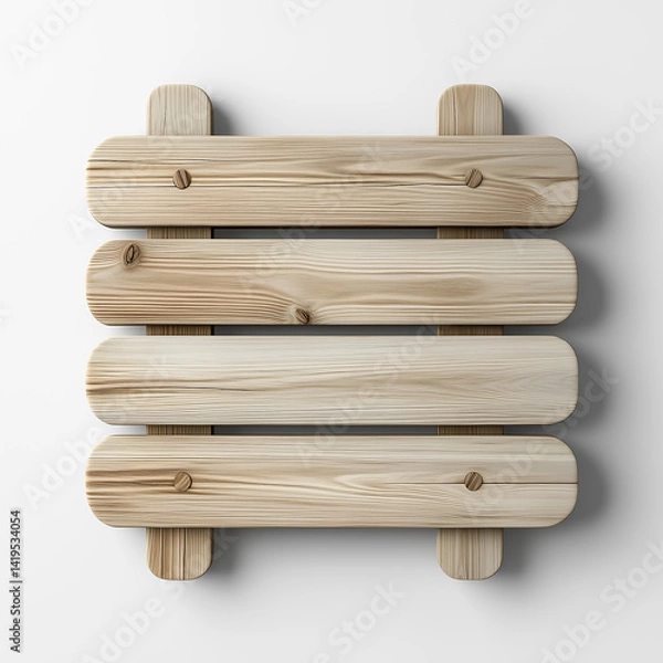 Fototapeta A clean, minimalist wooden pallet design perfect for various graphic projects and backgrounds.