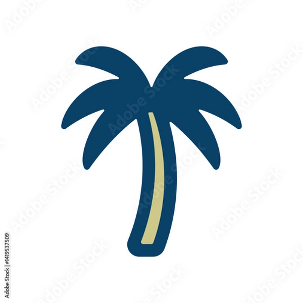 Fototapeta ヤシの木のアイコンイラスト