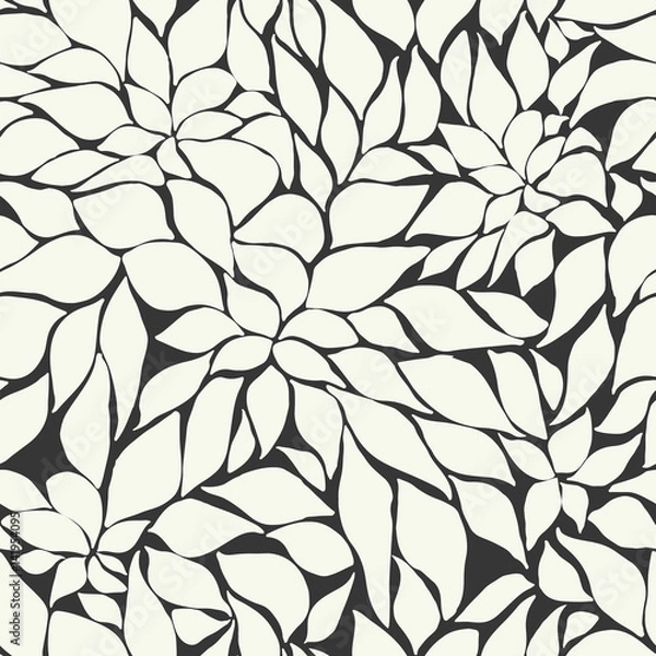 Obraz Hand Drawn Seamless Vector Pattern.Fresh and Imperfect Brushstrokes.Hand painted Ink textures