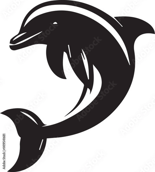 Obraz Dolphin silhouette vector EPS 