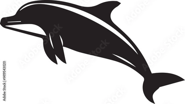 Obraz Dolphin silhouette vector EPS 