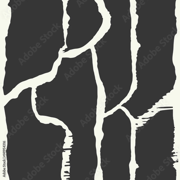Obraz Hand Drawn Seamless Vector Pattern.Fresh and Imperfect Brush Strokes.Hand painted Ink textures.