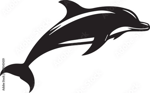 Obraz Dolphin silhouette vector EPS 