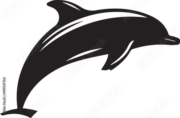Obraz Dolphin silhouette vector EPS 