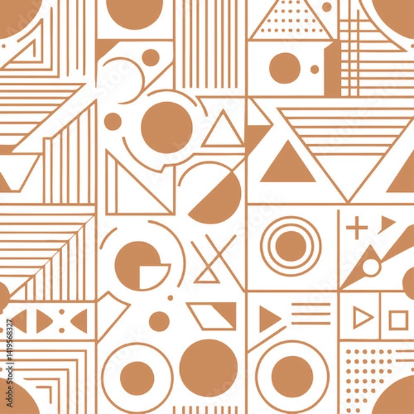 Obraz Terracotta Geometric Pattern Harmony