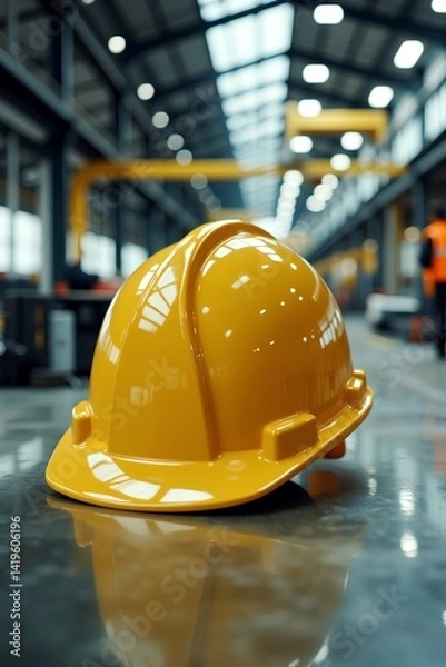 Obraz yellow helmet on a construction site