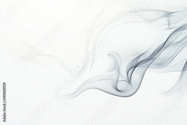 Fototapeta Abstract Smoke Patterns on White Background (2)