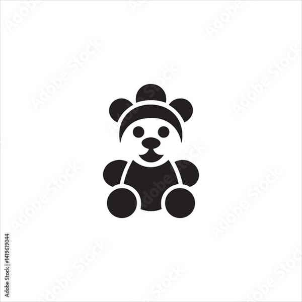 Obraz Teddy bear logo icon vector design.