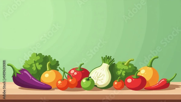 Obraz veggies arranged colorful vegetable design visually appealing presentation