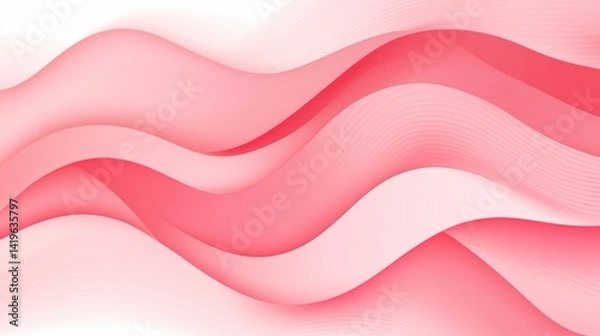 Fototapeta Abstract, flowing pink waves design.