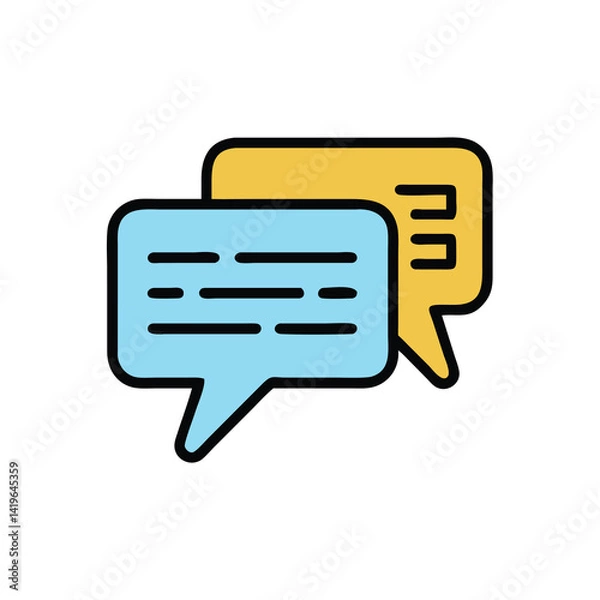 Obraz speech bubble message on white background