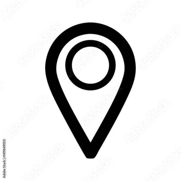 Obraz Location pin icon vector map pointer symbol gps navigation marker sign address destination place 90