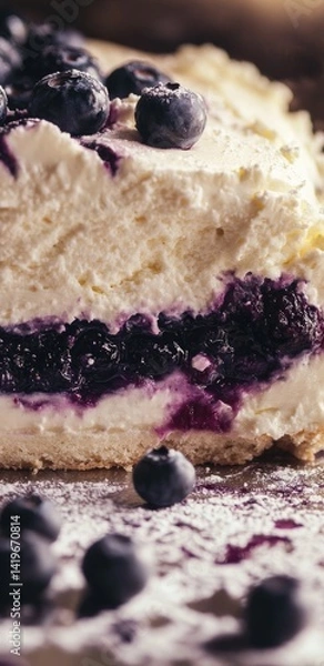 Obraz Blueberry Cream Cake