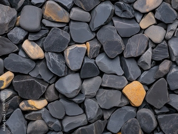 Obraz Close-up of dark gray and yellow stones