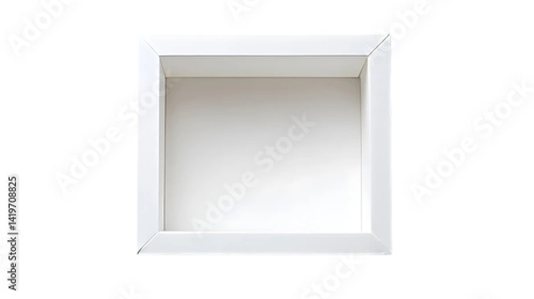 Fototapeta Empty White Paper Box with White Window - Professional Packaging Design Mockup