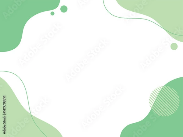 Obraz 流体シェイプの背景イラスト素材　flat hand drawn fluid shapes background.Cute abstract shapes.Vector loose frame.