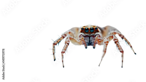 Fototapeta Detailed Spider Isolated on White Background for Graphic Design Projects
