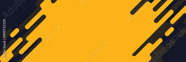 Fototapeta simple banner design with abstract line shapes