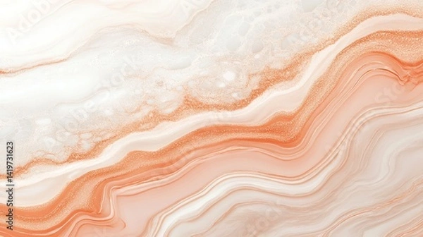 Obraz Soft, flowing patterns of peach and cream marble.
