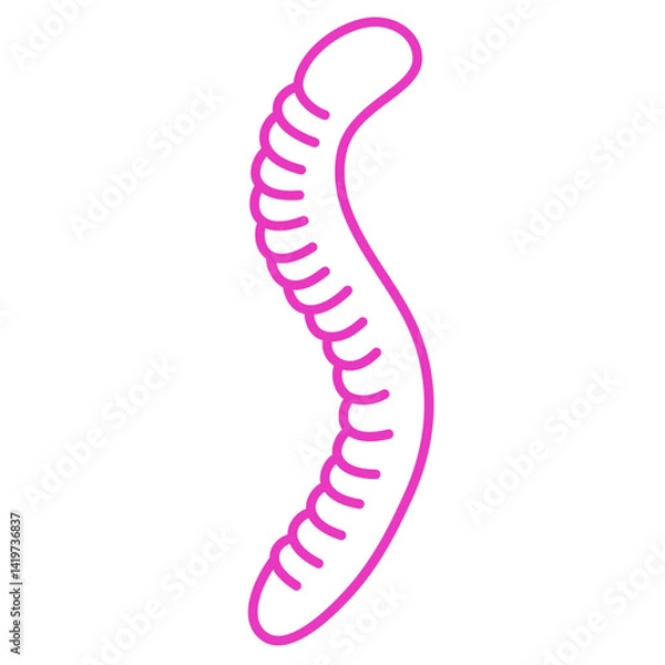 Obraz Gummy worm candy vector