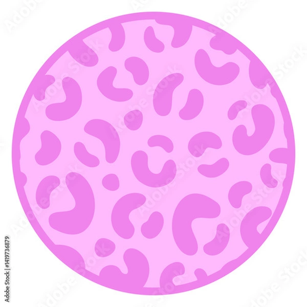 Obraz Pink cheetah print circle pattern