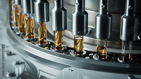 Obraz High-Tech Pharmaceutical Manufacturing Line in Operation