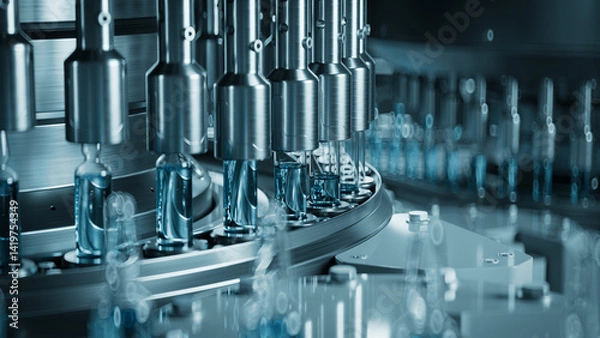 Obraz High-Tech Pharmaceutical Manufacturing Line in Operation