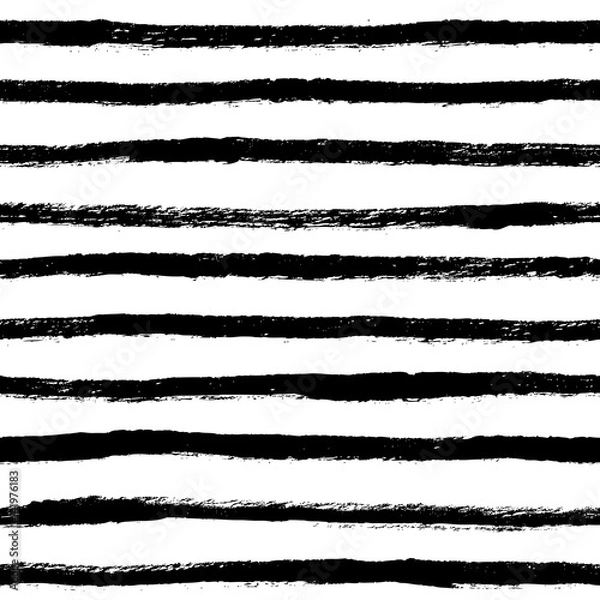 Fototapeta Ink abstract strips seamless pattern. Background with artistic strips and row