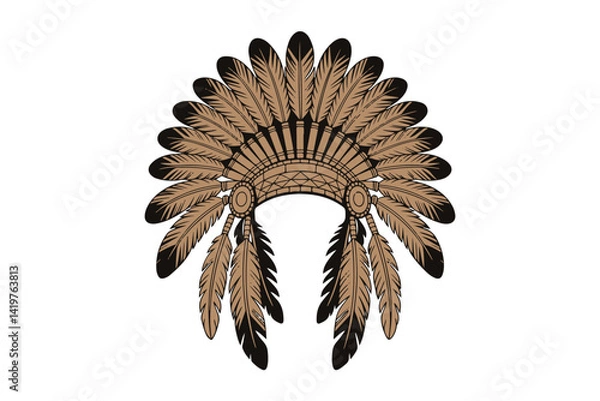 Obraz native american illustration vector