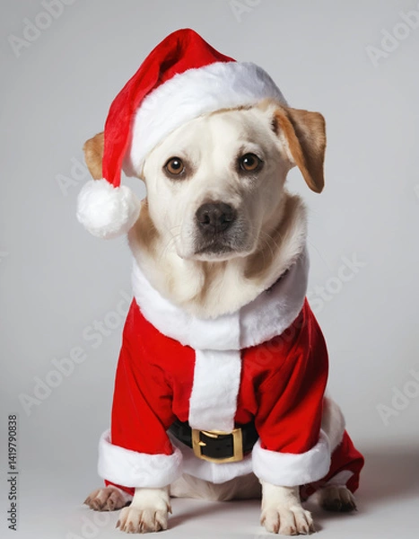 Obraz A dog as Santa Claus. 