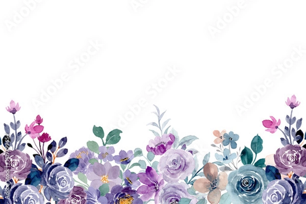 Obraz Watercolor flowers background vector for design.