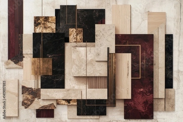 Obraz Abstract Composition of Geometric Shapes