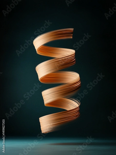 Obraz Swirling light trails against dark background