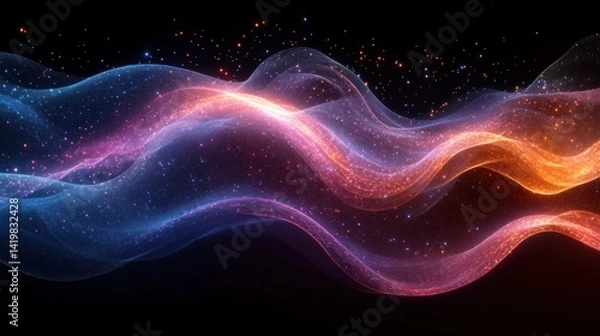 Fototapeta Celestial Wave: A Symphony of Light and Stardust